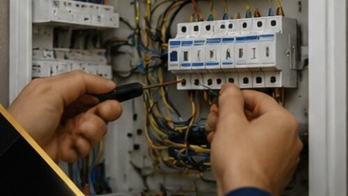 Instalação elétrica feita pela equipe GKF